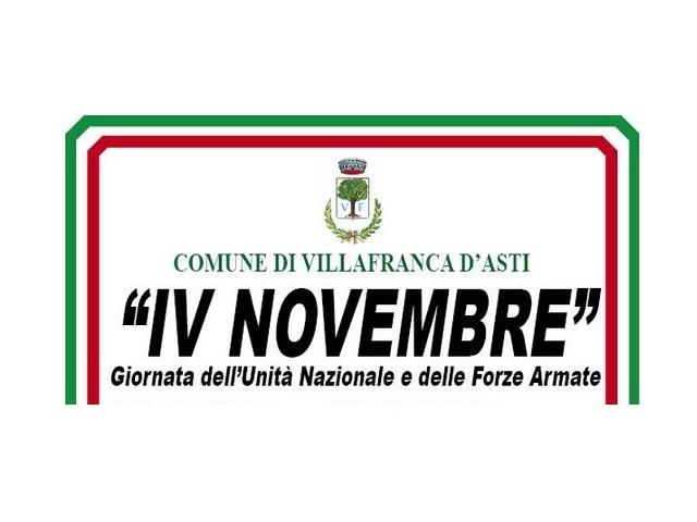 Villafranca d'Asti | Commemorazione IV Novembre - Giornata dell'Unità Nazionale e delle Forze Armate
